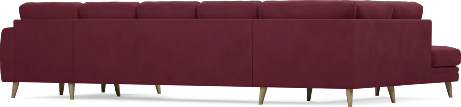 Eden - 3-sits soffa med divan vänster och schäslong höger - Röd