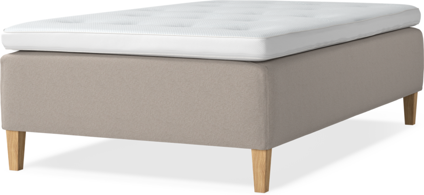 Delux Dream - Ramsäng, enkelsäng med bäddmadrass - Beige