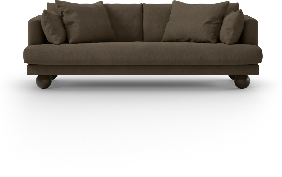 Harper - 3-sits soffa, hel dyna - Brun