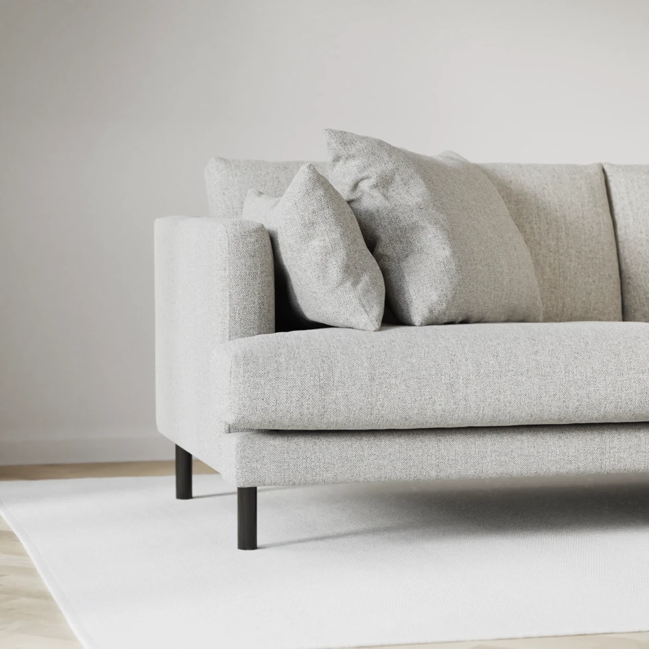 Harper - 3-sits soffa, hel dyna - Vit