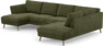 Madison Lux - 2-sits soffa med schäslong vänster och divan höger - Grön