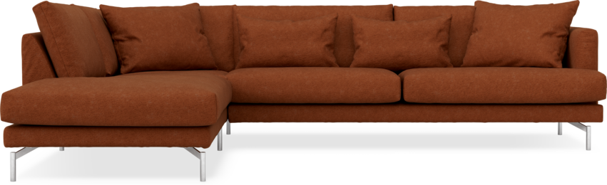 Harper - 3-sits soffa med divan vänster - Orange
