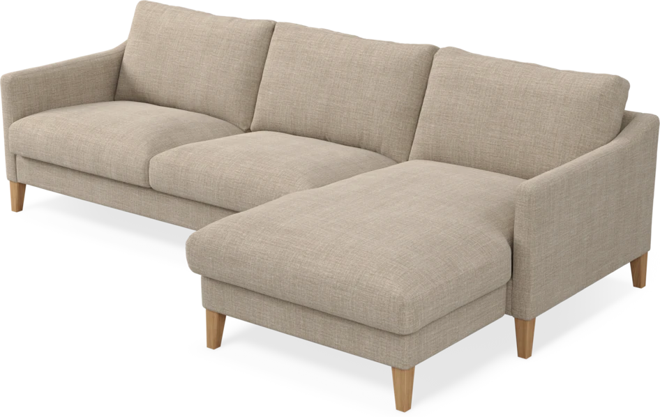 Winston - 3-sits soffa med schäslong, vändbar - Beige