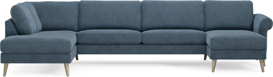 Bridge - 3-sits soffa med divan vänster och schäslong höger - Blå