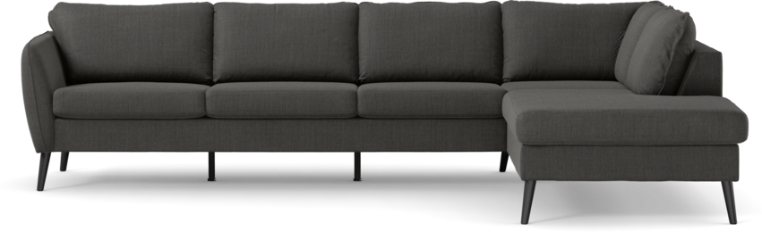 County - 3-sits soffa med divan höger - Grå