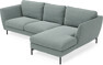 Madison Lux - 2-sits soffa med schäslong höger - Turkos
