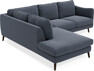 Madison - 2-sits soffa med divan vänster - Blå