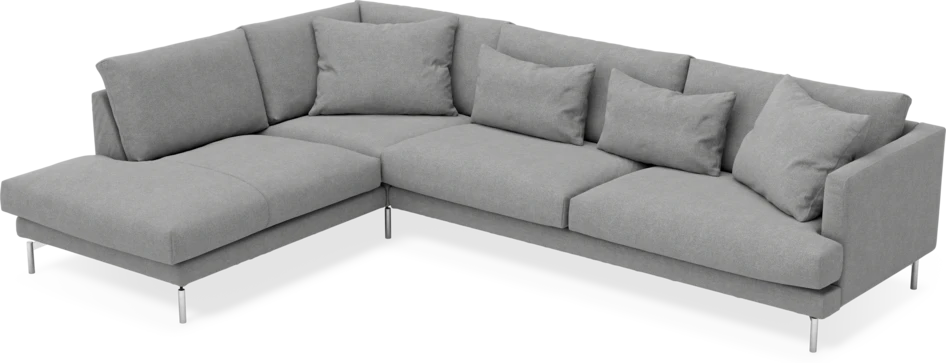 Harper - 3-sits soffa med divan vänster - Grå
