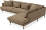 Harper - 3-sits soffa med divan höger - Brun