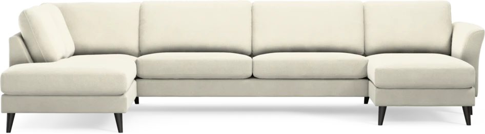Bridge - 3-sits soffa med divan vänster och schäslong höger - Vit