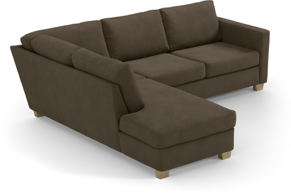 Friday - 2,5-sits soffa med divan vänster - Brun