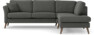 Eden - 2,5-sits soffa med divan - Grå
