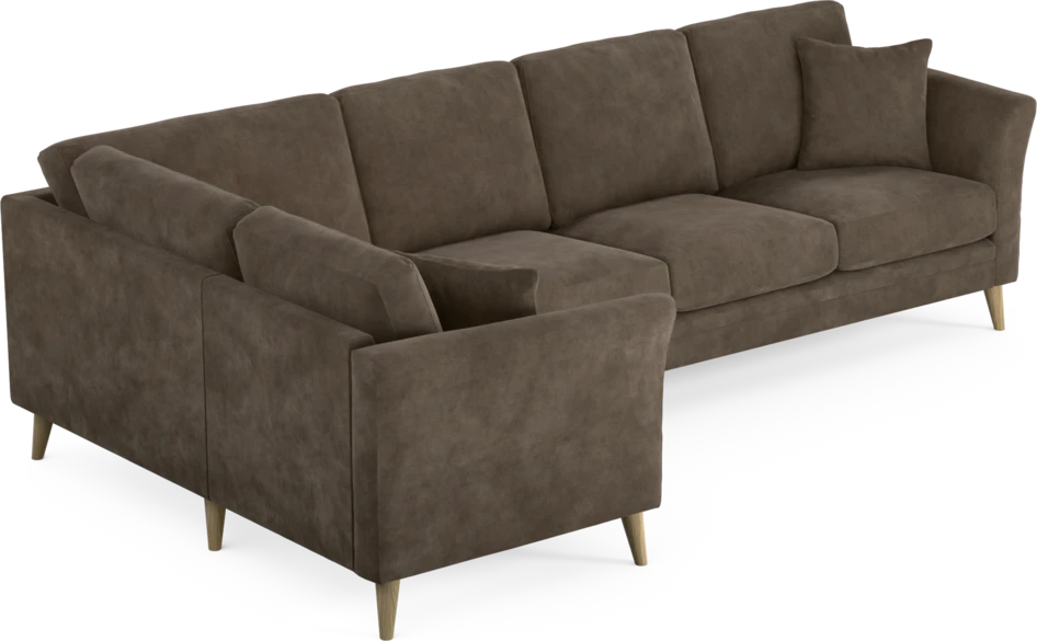 Eden - Hörnsoffa, 1+3-sits - Brun