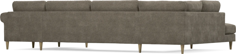 Bridge - 3-sits soffa med divan vänster och schäslong höger - Brun