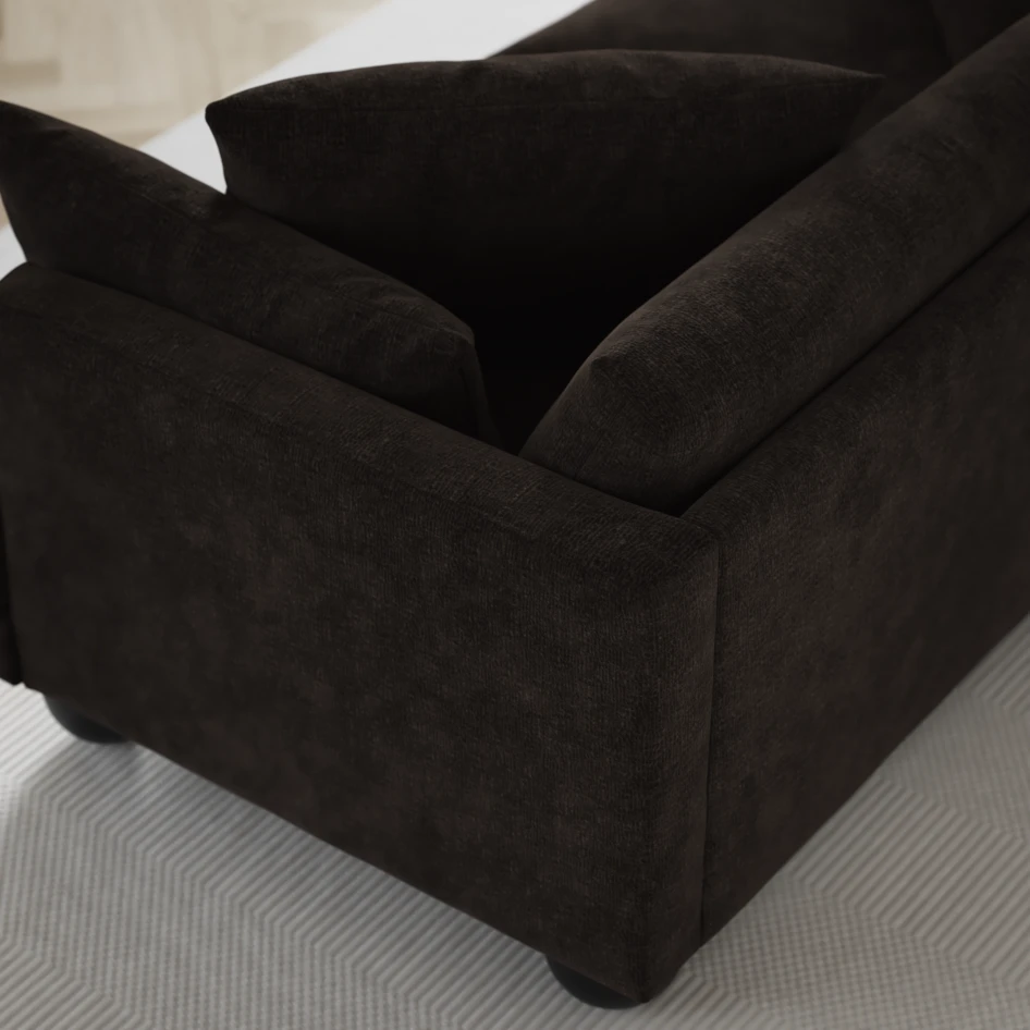 Harper - 4-sits soffa - Brun