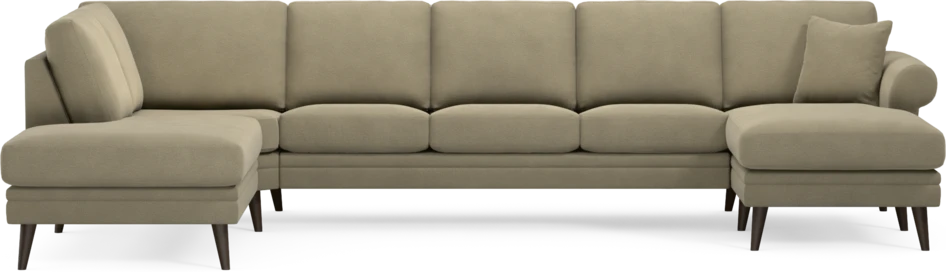 Eden - 3-sits soffa med divan vänster och schäslong höger - Beige