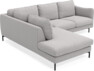 Madison - 2-sits soffa med divan vänster - Grå