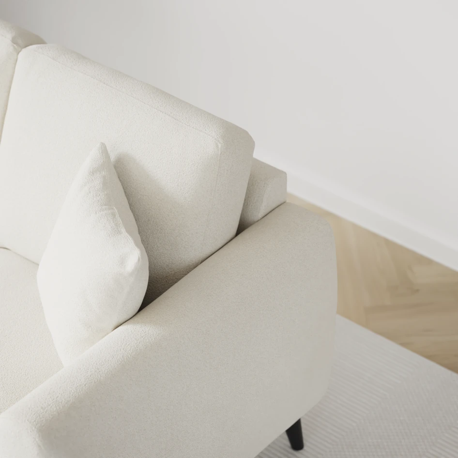 Eden - 2,5-sits soffa svängd - Vit