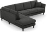 Eden - 3-sits soffa med divan - Svart