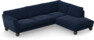 Madison Lux - 3-sits soffa med divan höger - Blå
