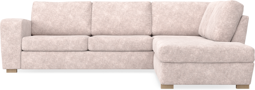 Friday - 2,5-sits soffa med divan höger - Rosa