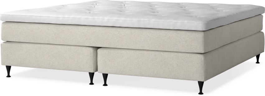 Delux Sense - Kontinentalsäng, dubbelsäng med bäddmadrass - Beige