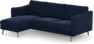 Madison Lux - 2-sits soffa med schäslong vänster - Blå