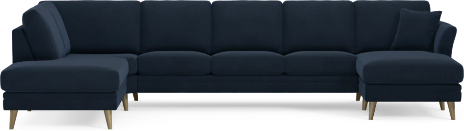 Eden - 3-sits soffa med divan vänster och schäslong höger - Blå