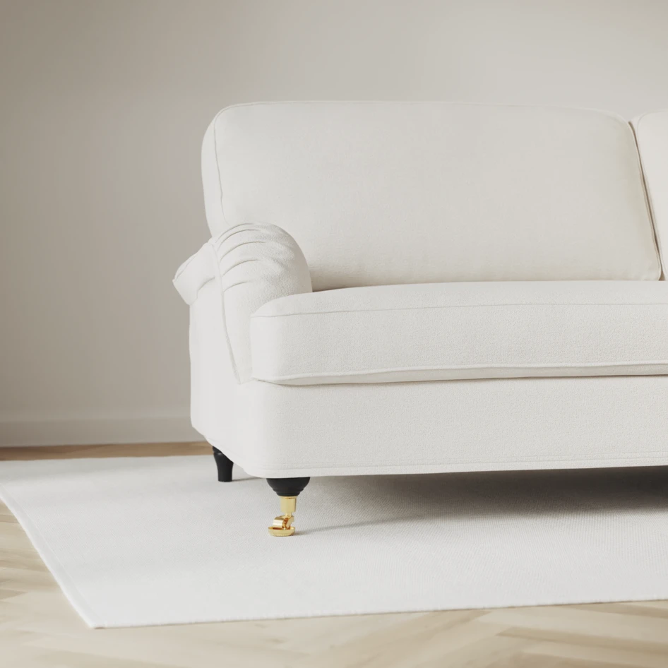 Oxford - 3-sits soffa svängd - Vit