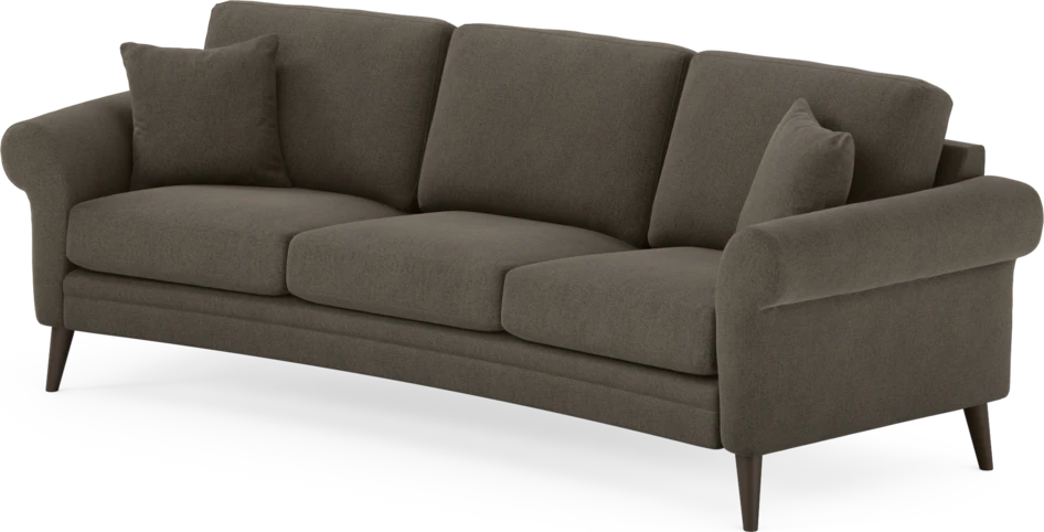 Eden - 3-sits soffa svängd - Brun