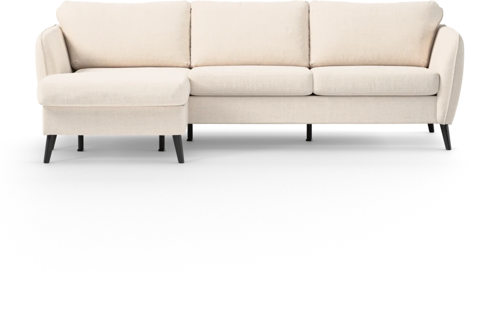 County - 3-sits soffa med flyttbar schäslong - Vit