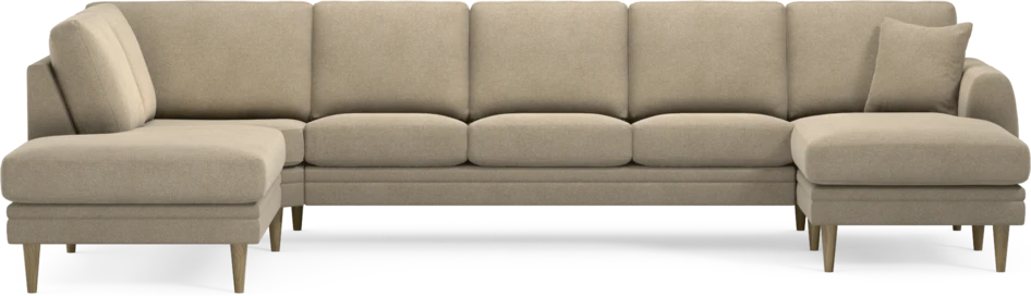 Eden - 3-sits soffa med divan vänster och schäslong höger - Beige