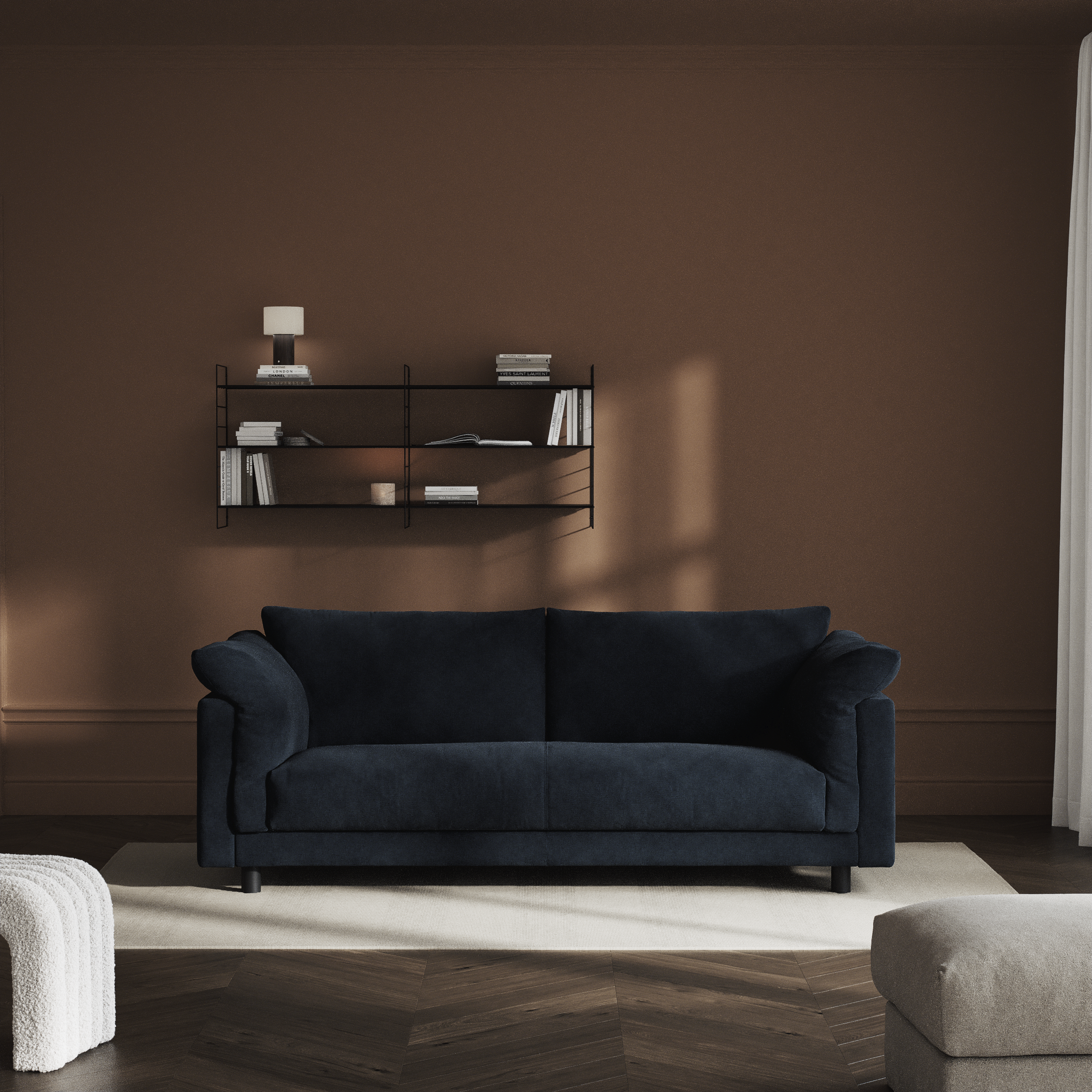 Cherrie - 2,5-sits soffa, hel dyna, fast klädsel - inspiration