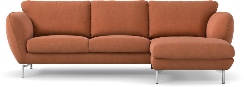 Madison - 2-sits soffa med schäslong höger - Orange