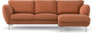 Madison - 2-sits soffa med schäslong höger - Orange