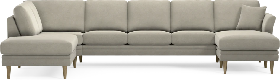 Eden - 3-sits soffa med divan vänster och schäslong höger - Brun