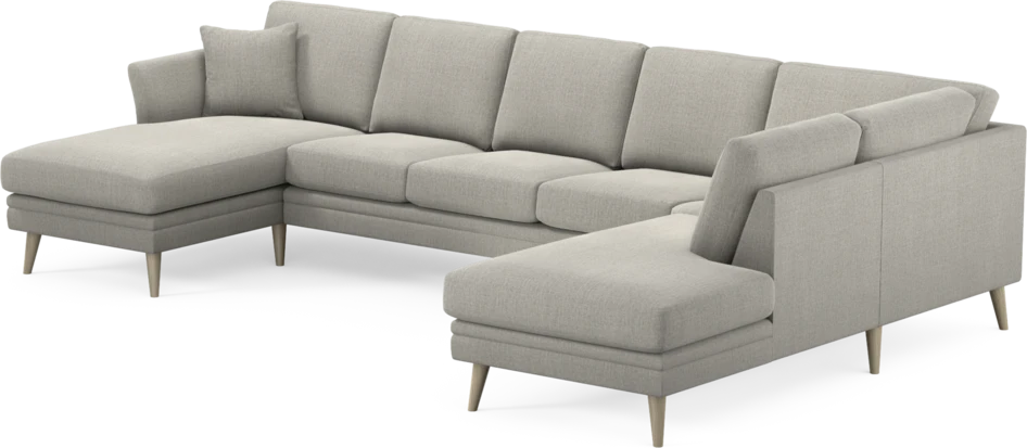 Eden - 3-sits soffa med schäslong vänster och divan höger - Grå