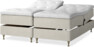 Delux Dream - Ställbar säng, dubbelsäng med bäddmadrass - Beige