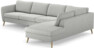 County - 3-sits soffa med divan höger - Grå