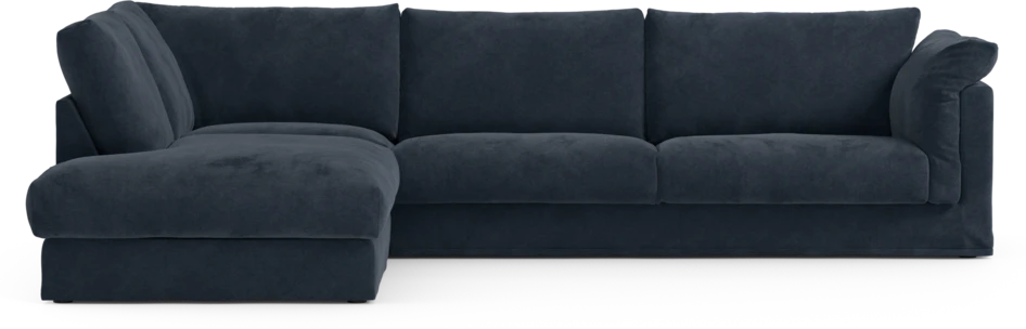 Cherrie Klädsel - Klädsel till 3-sits soffa med divan vänster - Blå