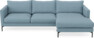 Impression Delux - 3-sits soffa med schäslong höger - Blå