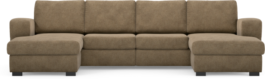 Friday - 2-sits soffa med två schäslonger - Brun