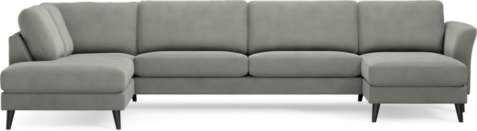 Bridge - 3-sits soffa med divan vänster och schäslong höger - Grå