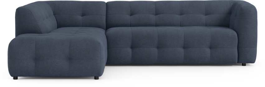 Bella - 3-sits soffa med divan vänster - Blå