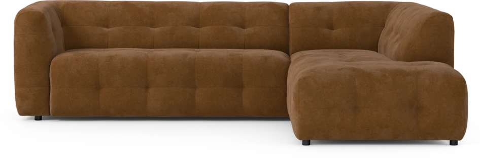 Bella - 3-sits soffa med divan höger - Orange