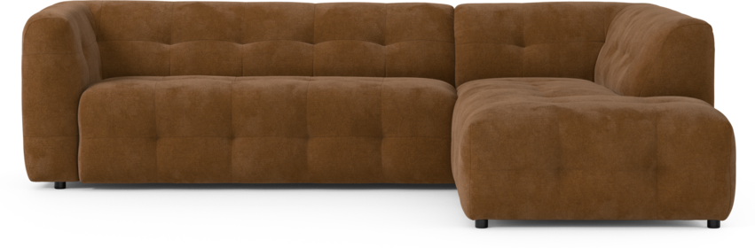 Bella - 3-sits soffa med divan höger - Orange