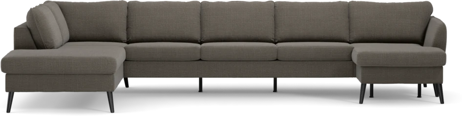 County - 4-sits soffa med divan vänster och schäslong höger - Grå