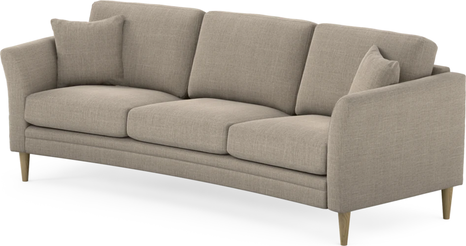 Eden - 3-sits soffa svängd - Beige