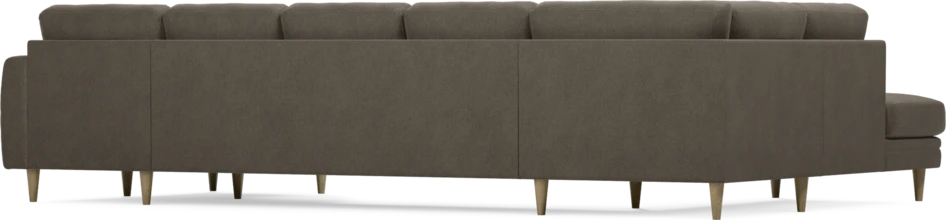 Eden - 3-sits soffa med divan vänster och schäslong höger - Brun