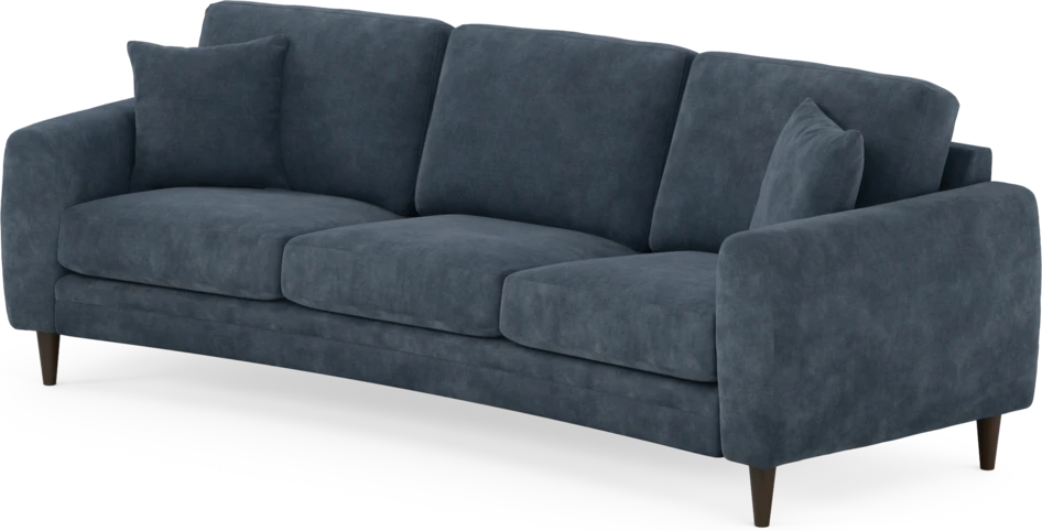 Eden - 3-sits soffa svängd - Blå